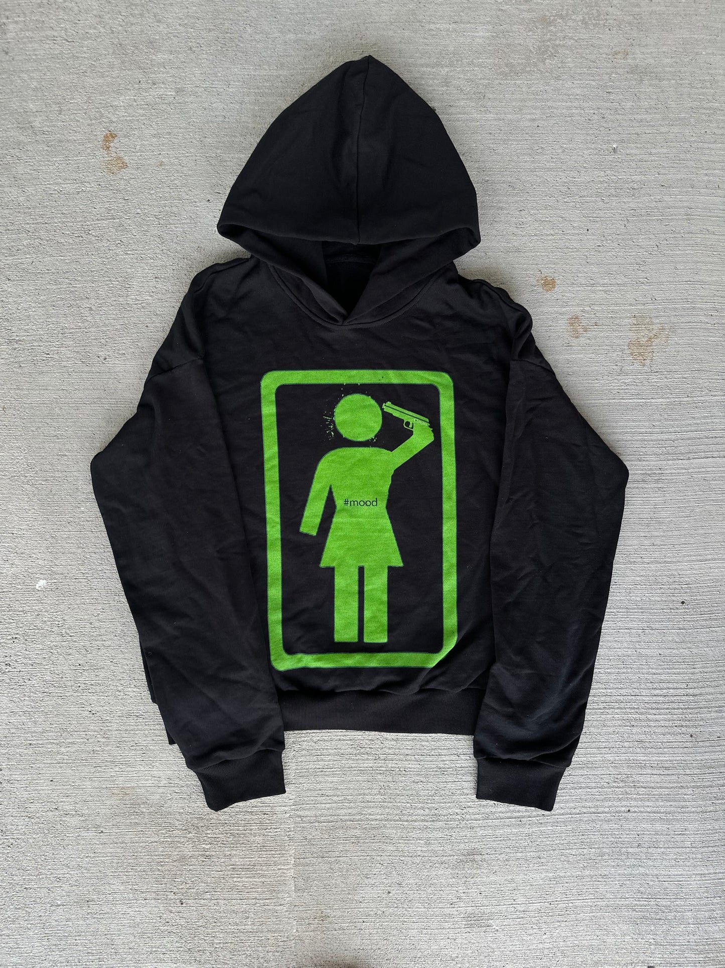 #MOOD HOODIE BLACK + NEON