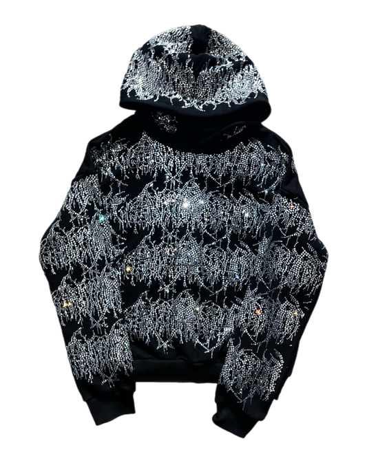 RHINESTONE LOGO HOODIE